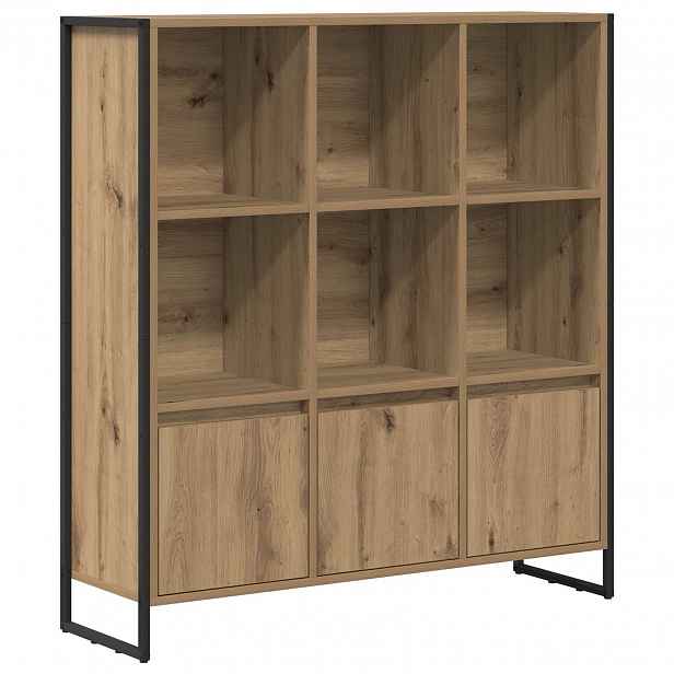 vidaXL Knihovna 99,5 x 30 x 108 cm Kompozitní dřevo Umělecký dub