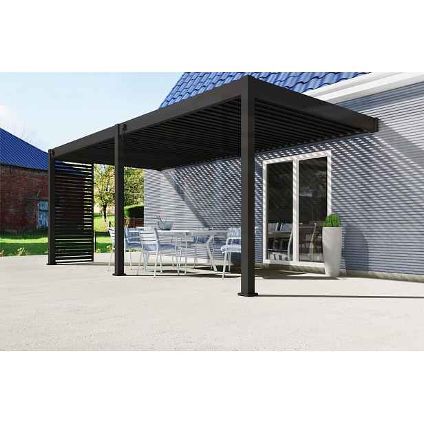Bioklimatická pergola INTRO PLUS 6x3 m ke stěně Rojaplast