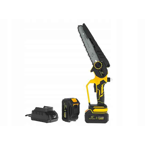 Aku řetězová pila 8" v kufru 2x4.0Ah 21V sada XXL (10)