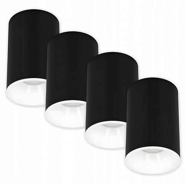 Halogenové Nástěnné Svítidlo Led GU10 x4 Stropní Černá Bílá Spot Lampa