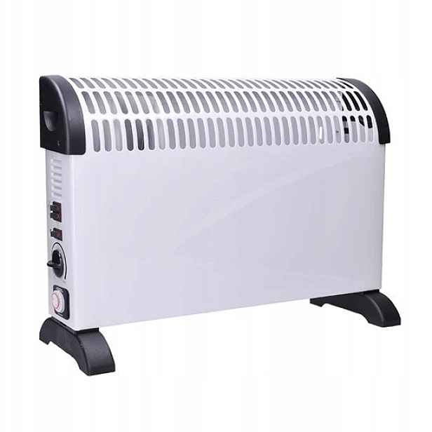 Horkovzdušný konvektor 2000W, ventilátor, časovač, nastavitelný termostat