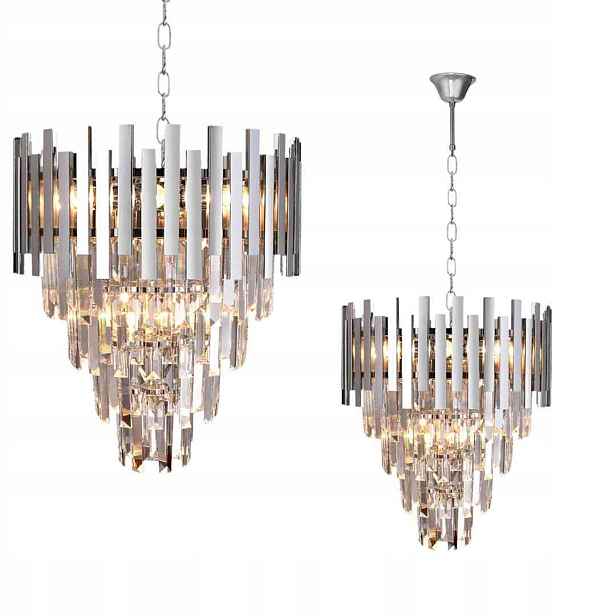 Led Lustr Do Obývacího Pokoje Aspen II Chrome 9xE14 ML5997