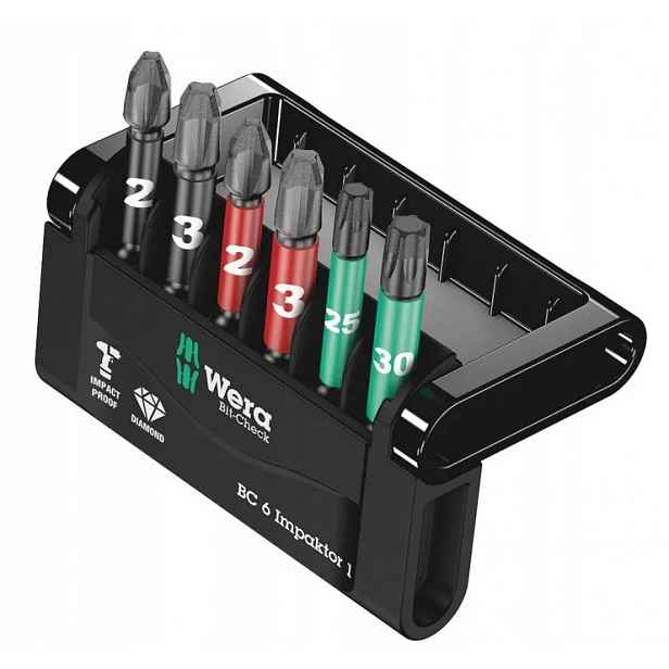 Sada Udarových Bitů Bit-check 6 Impaktor Ph Pz Torx 50MM 05057695001 Wera