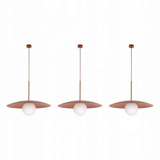 Tk Lighting Sada 3x lustr Stropní Svítidlo Převis Bílý Slate E27 15W pro