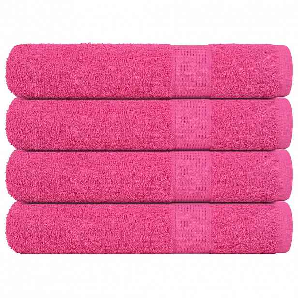 vidaXL Saunové osušky FROGN 4 ks růžové 80x200 cm 360 g/m²