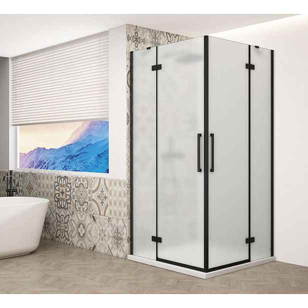 Gelco Trinity - Sprchový kout 120x100 cm, matné sklo/černá GT2210-12M-B
