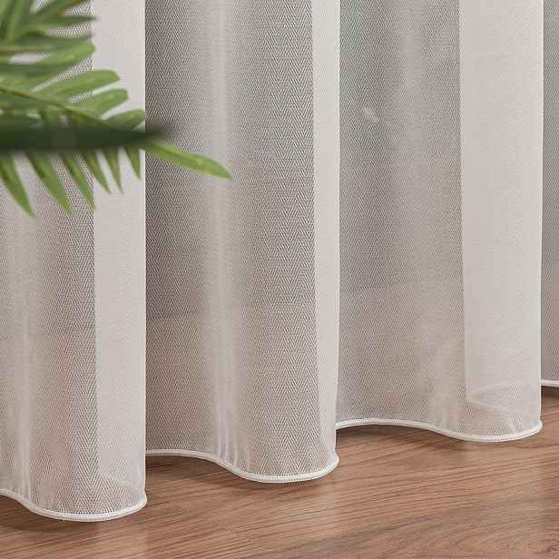 Hotová Záclona Bílá Jedlička Turecká Olověná Páska Premium 850 X 300