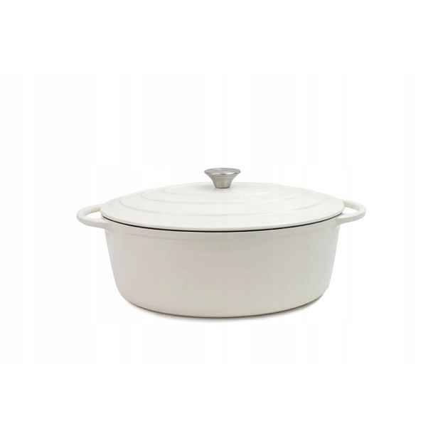 Litinový Hrnec Tierra Oval 30 cm 4 l krémový Nois