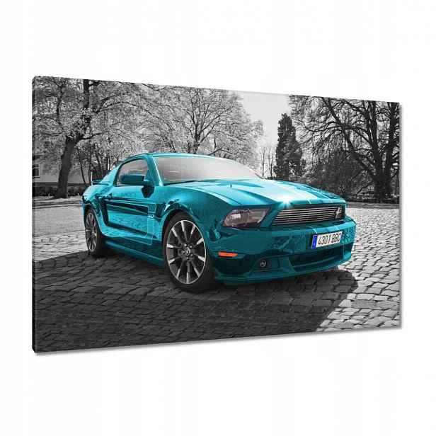 Obrazy 120x80 Tyrkysový Ford Mustang