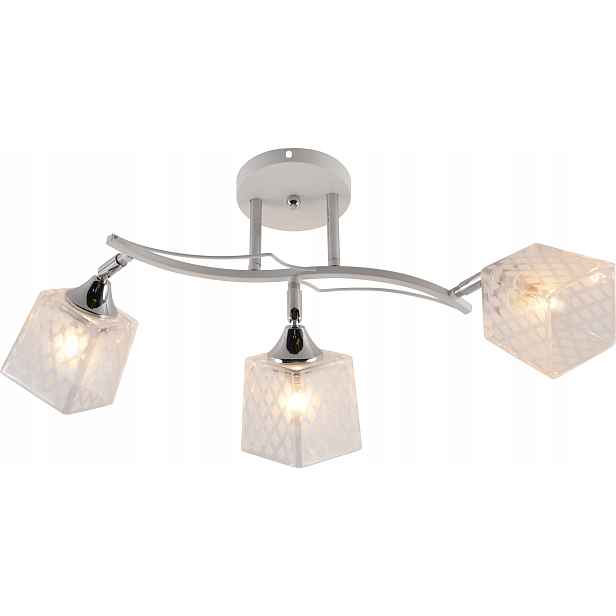 Stropní Svítidlo 3X E27 Bílá Chrom Moderní Minimalistická DL1337