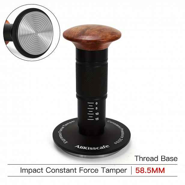 TEMU 1ks Alikisscafe Kávový Tamper Impact Tamper 4 Pružinový Konstantní Tlak 30Lb Kalibrovaný Tamper se Základnou ze Nerezové Oceli 304 Závitová 51Mm