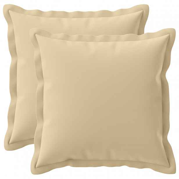 vidaXL Povlak na polštář 2 ks HOUTEN Béžová 40 x 40 cm Polyester