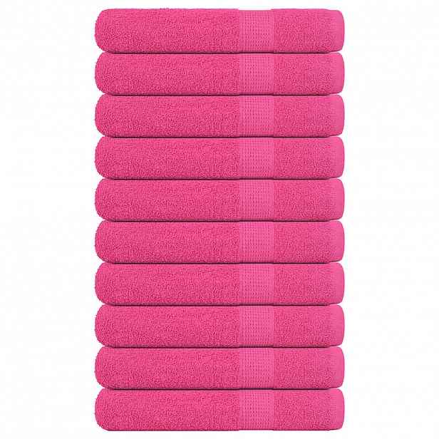 vidaXL Saunové osušky FROGN 10 ks růžové 80x200 cm 360 g/m²