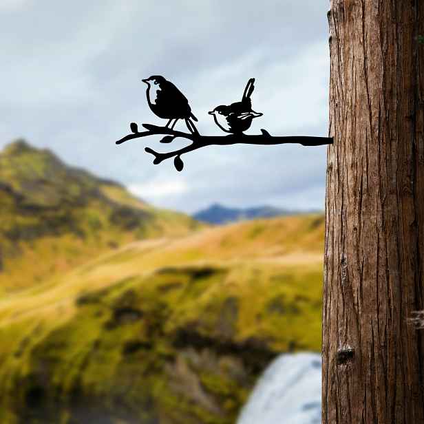 Zahradní dekorace Bird On The Branch 03 - Black