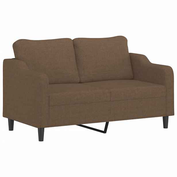 vidaXL 2místná pohovka hnědá 140 cm textil