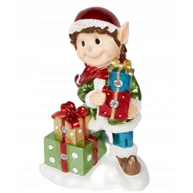 Figurka Skřítek Elf vánoční dárky Led 35 cm