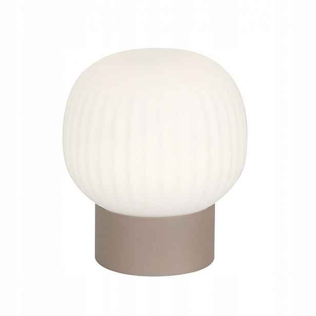 Noční stolní lampa Montes Bronz Metal Skleněné Led stínítko pro kancelář Italux