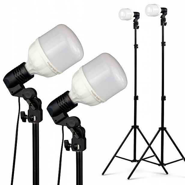 Sada stavebních lamp 2x 100W Led Stativ 200 cm