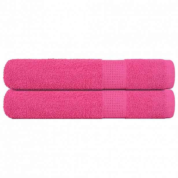 vidaXL Ručníky FROGN 2 ks růžové 100x200 cm 360 g/m²