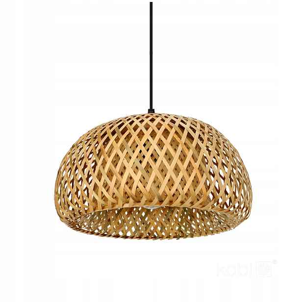 Závěsná lampa boho bambusová přírodní Baku S 1xE27 60W Kobi