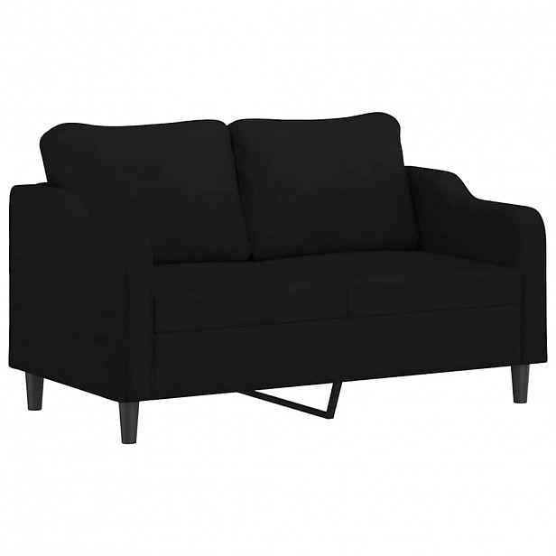 vidaXL 2místná pohovka černá 140 cm textil