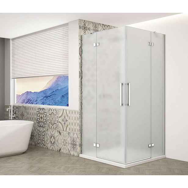 Gelco Trinity - Sprchový kout 120x100 cm, matné sklo/chrom GT2210-12M-CH