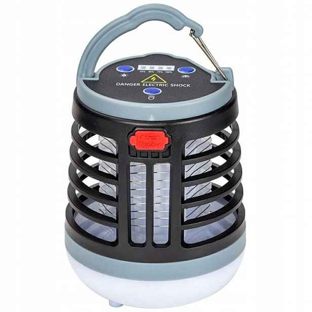 Insekticidní Lampa 1200MAH Černá Pro Zachycení Hmyzu Na Kryté Terase