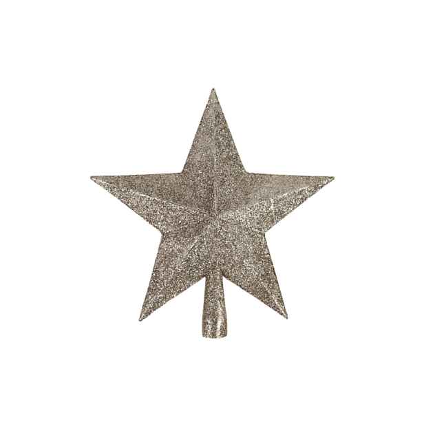 Špička na vánočný stromeček hvězda GLIMORA 22 cm, zlatá