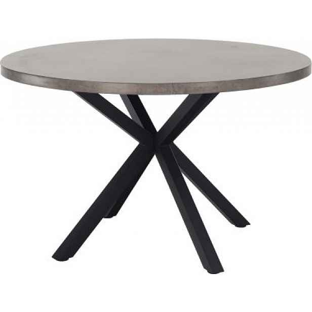 Jedálenský stůl, betón / čierna, MEDOR