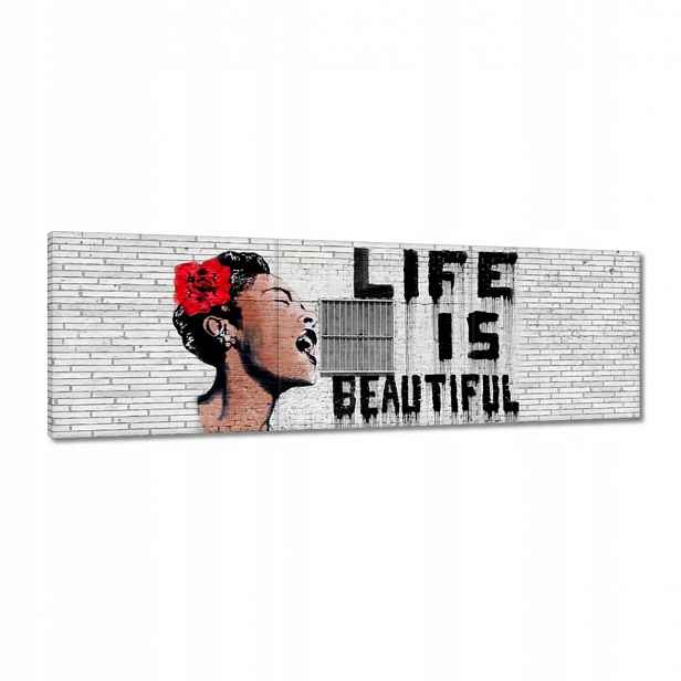 Obrazy 120x40 Banksy Life jsou krásné