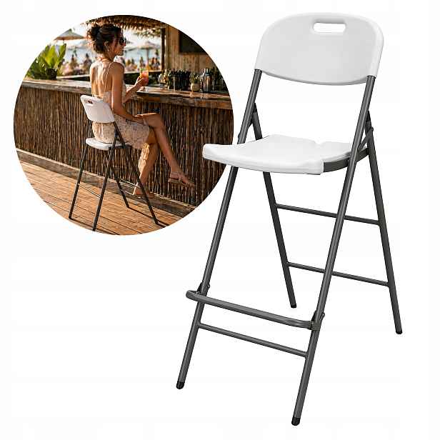 Barová Židle Skládací cateringová židle Nuforma 70 cm Barová židle s opěradlem