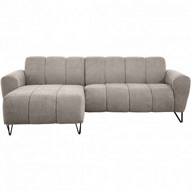 Beautysofa ROHOVÁ pohovka Volare Mini bez funkce spaní, cappuccino, levá, látka Storm