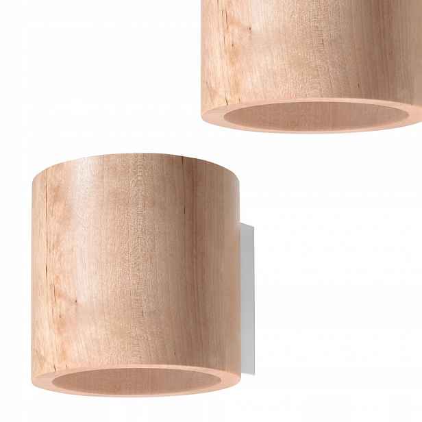 Nástěnná lampa Orbis dřevěná tuba do interiéru ve skandinávském stylu Sollux