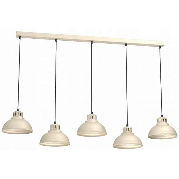 Závěsná lampa Sven Béžová Kovové stínítko elegantní jednoduchost do interiéru