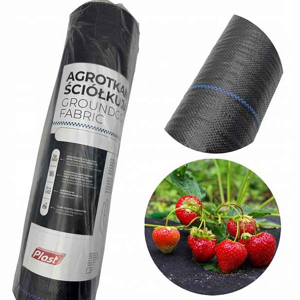 Agrotkanina Antiplevelová mulčovací podložka Černá role 3,2 m x 50 m 100 g/m2