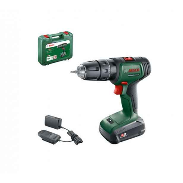 Bosch - 18V AKU vrtačka s příklepem, 1x aku 1,5 Ah Li-Ion, nabíječka 06039D4101