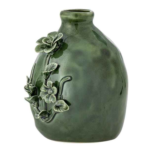 Zelená váza z kameniny (výška 13,5 cm) Ramia – Bloomingville
