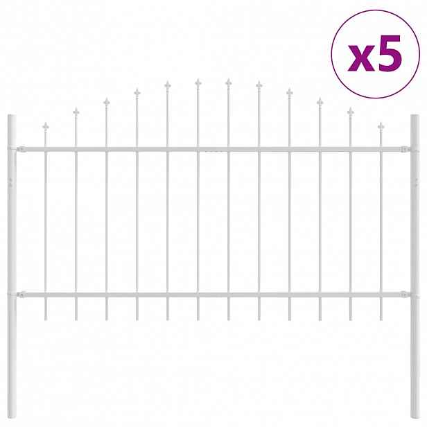 vidaXL Zahradní plot WOERDEN 5 ks 170 x 140 cm Práškově lakovaná ocel