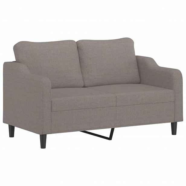 vidaXL 2místná pohovka taupe 140 cm textil