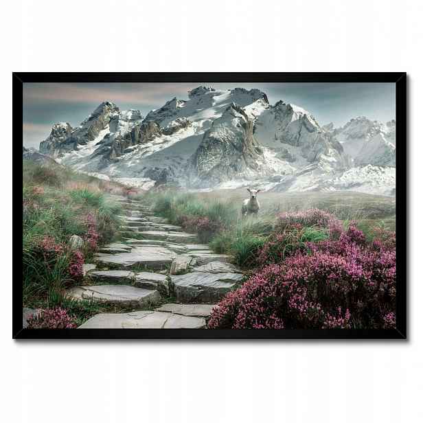 Plakáty v rámu 60x40 Horský pohled Krajina Mlha