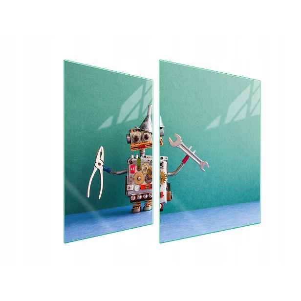 7v1 Skleněná ochranná deska na sporák 70x52 Kus