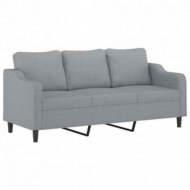 vidaXL 3místná pohovka světle šedá 180 cm textil