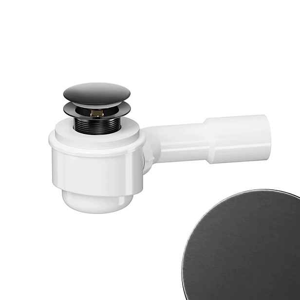 Cersanit Sifon vanový Klik-Klak Gun Metal Černý Vany Volně stojící Odtok
