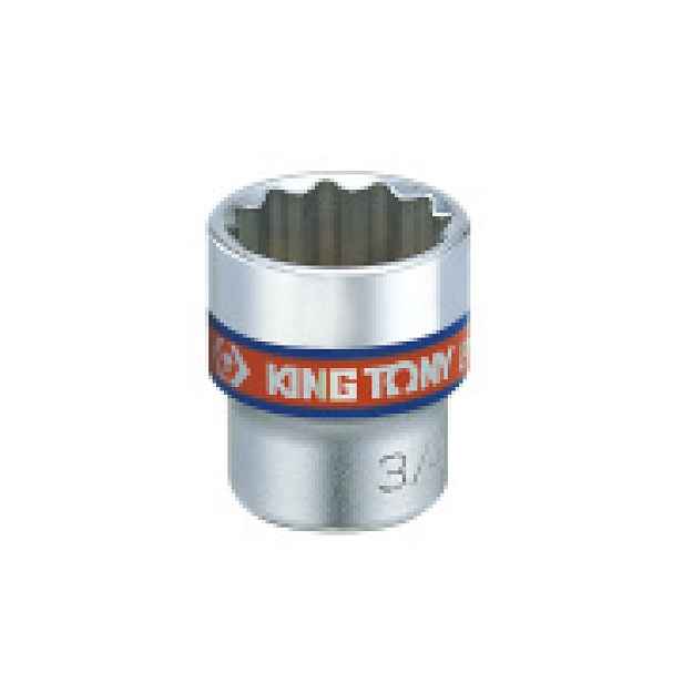 Hlavice nástrčná King Tony 3/8 CrV 12 hran, 3/8 333012S
