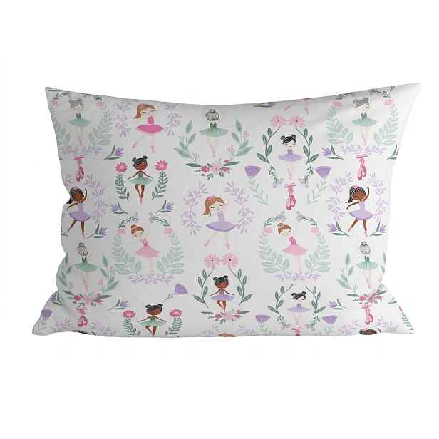 Povlak na polštář z mikrovlákna BALLERINA GARDEN 70x90 cm, barevný
