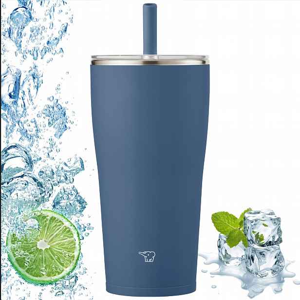 Termohrnek s brčkem do kanceláře Zojirushi SX-HA72H-AM 720 ml Tmavě modrý