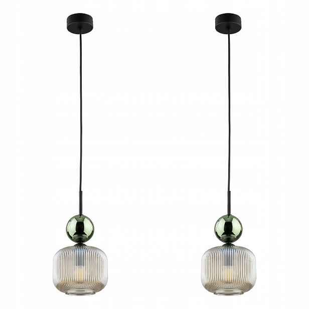 Tk Lighting Sada 2 x Závěsné Stropní Svítidlo Stropní Svítidlo Převis Zelená Sophia