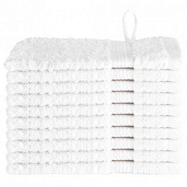 vidaXL Uterák pro hosty SOLUND 10 ks Bílá 15 x 21 cm 550 gsm