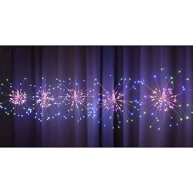 Xmas star – sada 5 barevných ohňostroj s Led ohňostrojem Rgb, 230 V