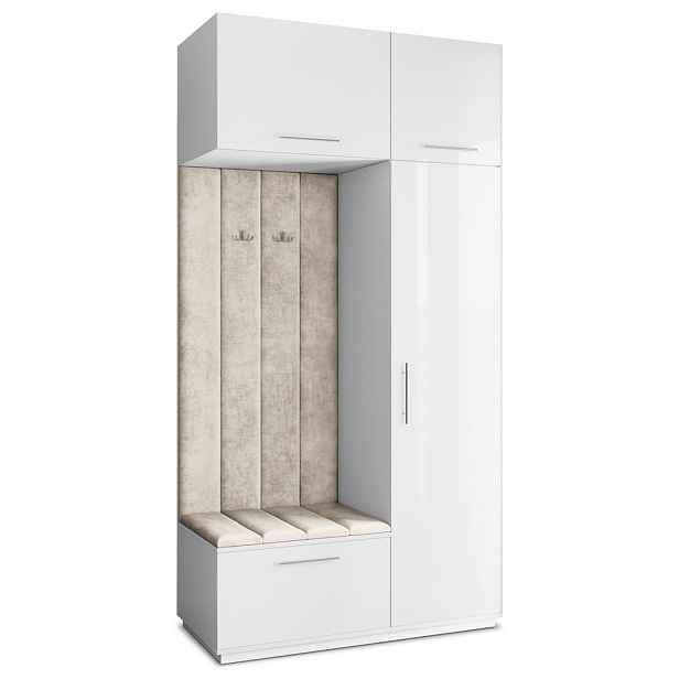 MASSENO MODERNÍ PŘEDSÍŇOVÁ SKŘÍŇ REMA, 120/240/60 cm, bílá